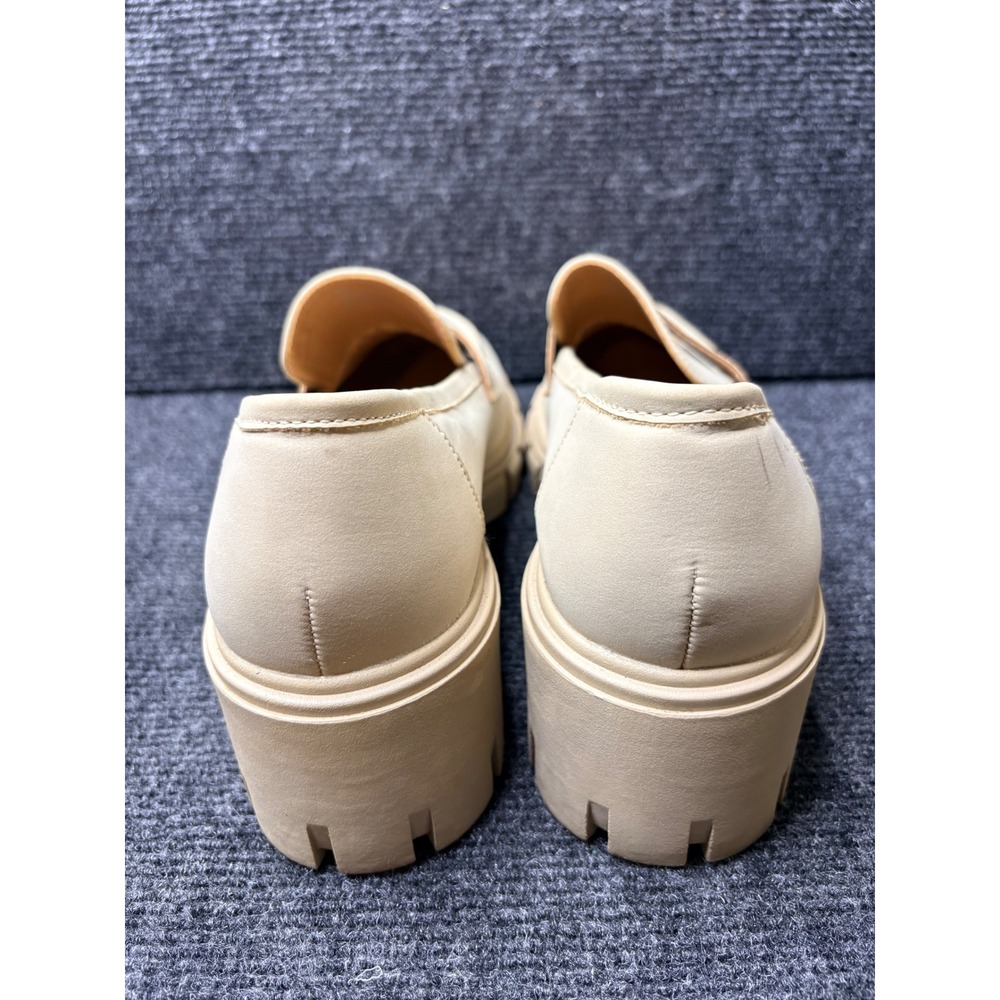 Sincerely Jules Dylan Cream Lug Sole Penny Loafers Womens 9M Chunky Block Heel - Picture 3 of 10